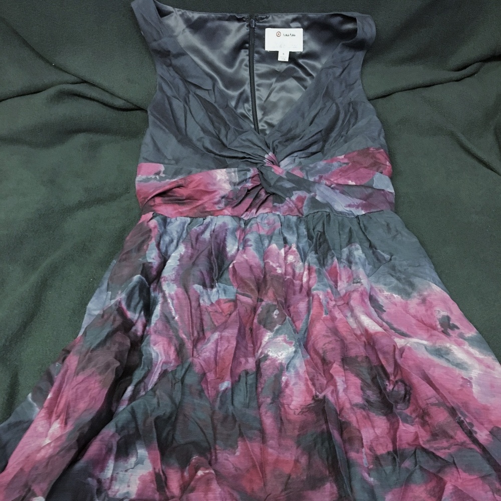 Lela Rose Nm Target Floral Watercolor Silk Blend